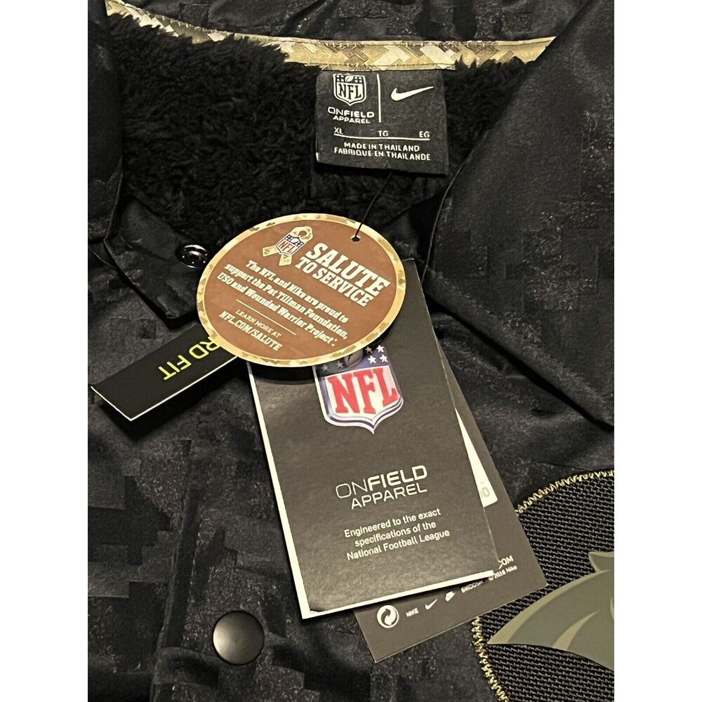 Nike Carolina Panthers XL Salute To Service Jacket NKDR-00A Sherpa-lined - Picture 4 of 16